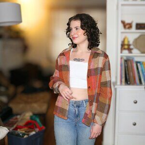 Vintage Petite Plaid Fall Blazer Alia Petites 12P